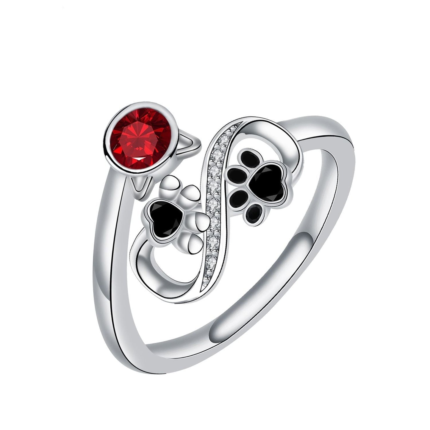 Crimson | Gemstone Paw Ring