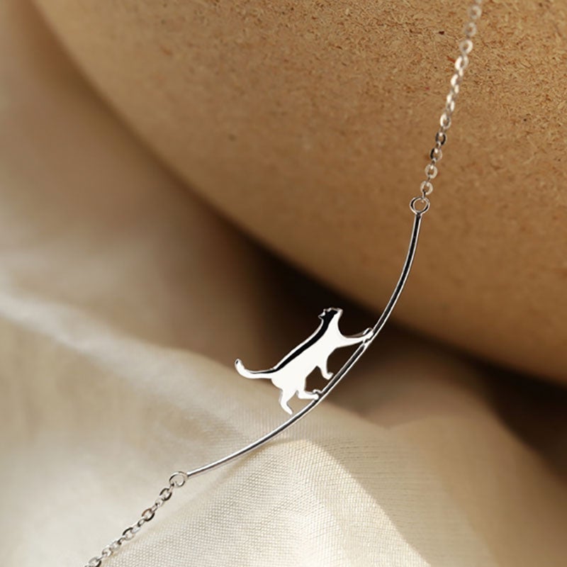Cathy | Climbing Cat Necklace