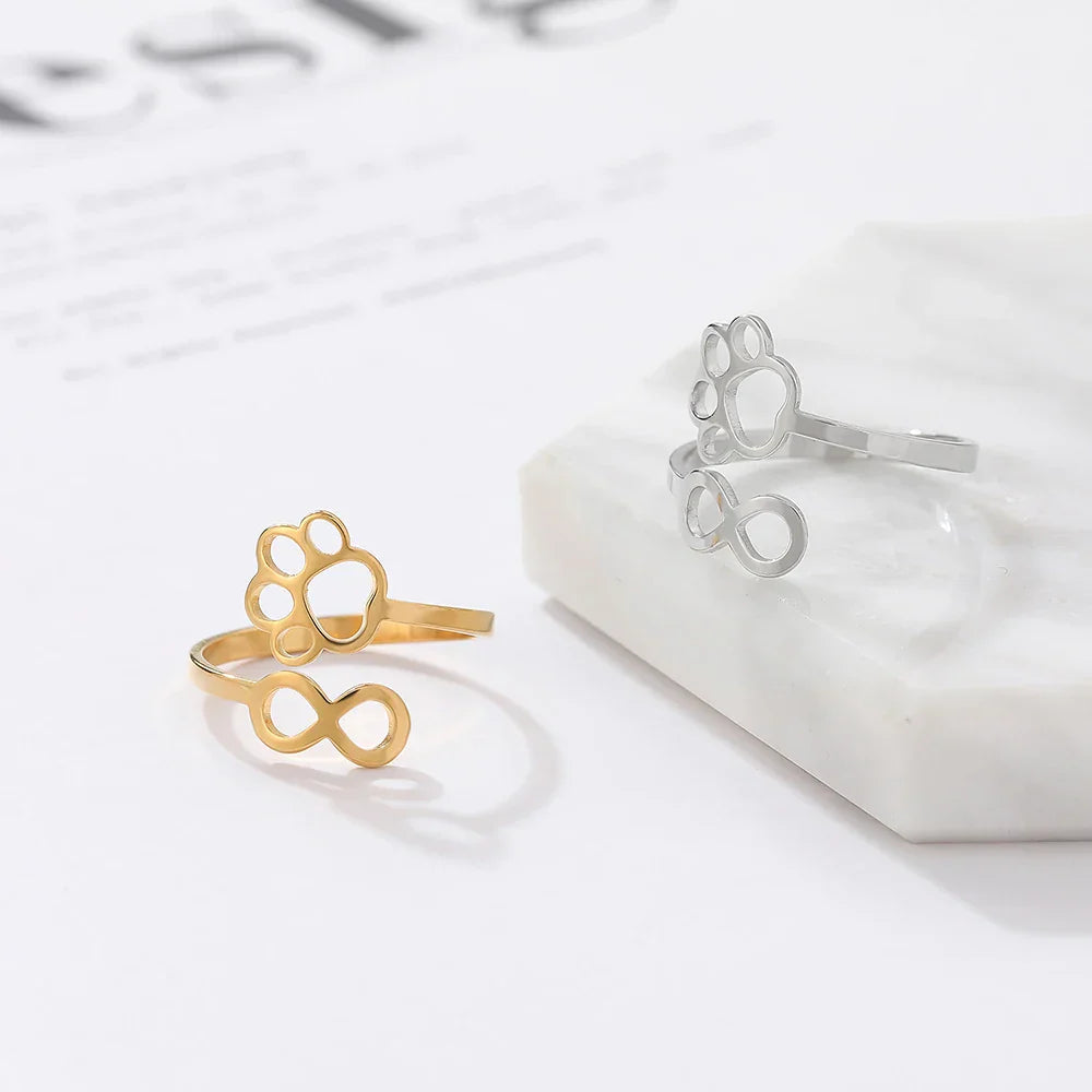 Abbey | Infinity Paw Ring