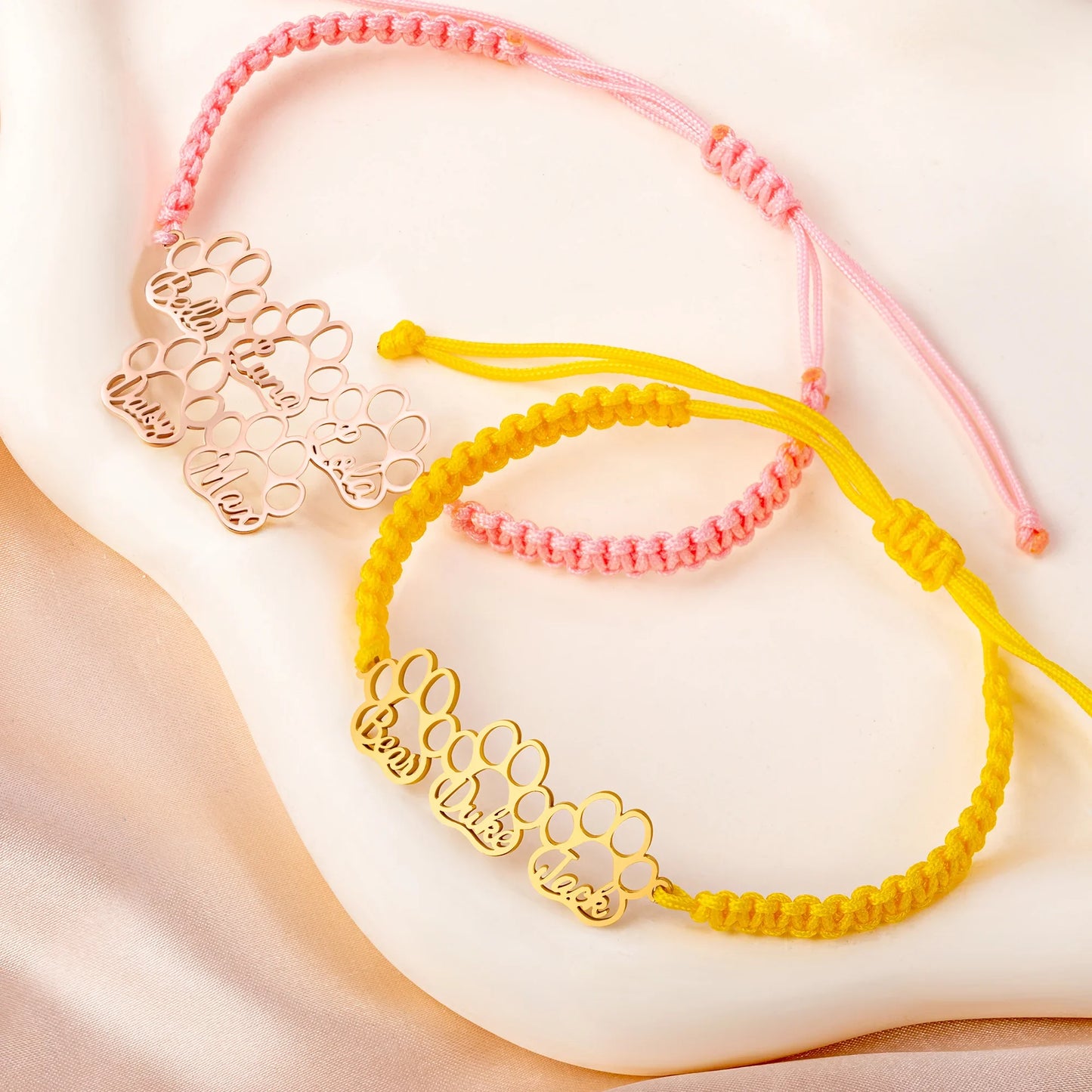 Skye | Personalized Paw Prints Bracelet