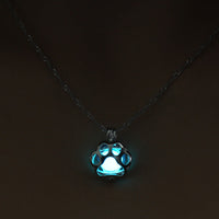Aqua | Luminous Paw Necklace
