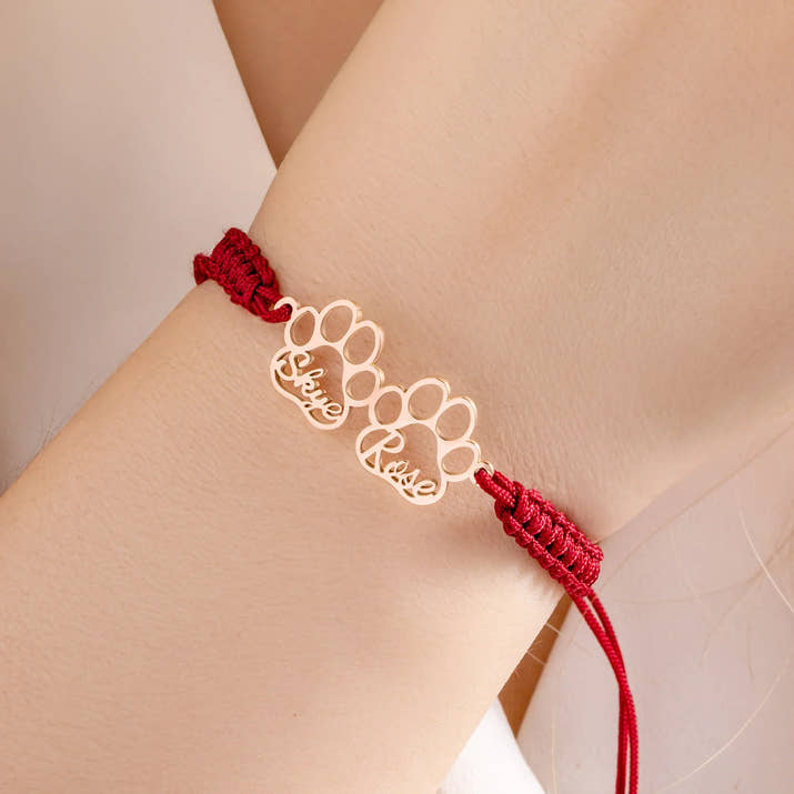 Skye | Personalized Paw Prints Bracelet