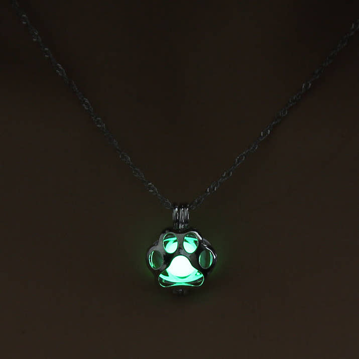 Aqua | Luminous Paw Necklace