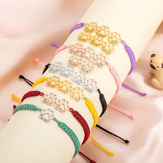 Skye | Personalized Paw Prints Bracelet