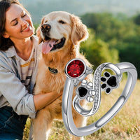 Crimson | Gemstone Paw Ring