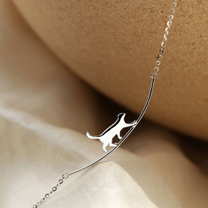 Cathy | Climbing Cat Necklace