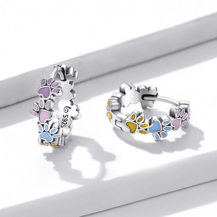 Benny | Whimsical Paw Hoop Earrings