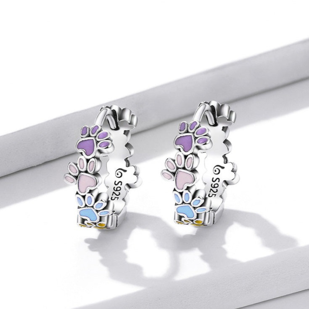 Benny | Whimsical Paw Hoop Earrings
