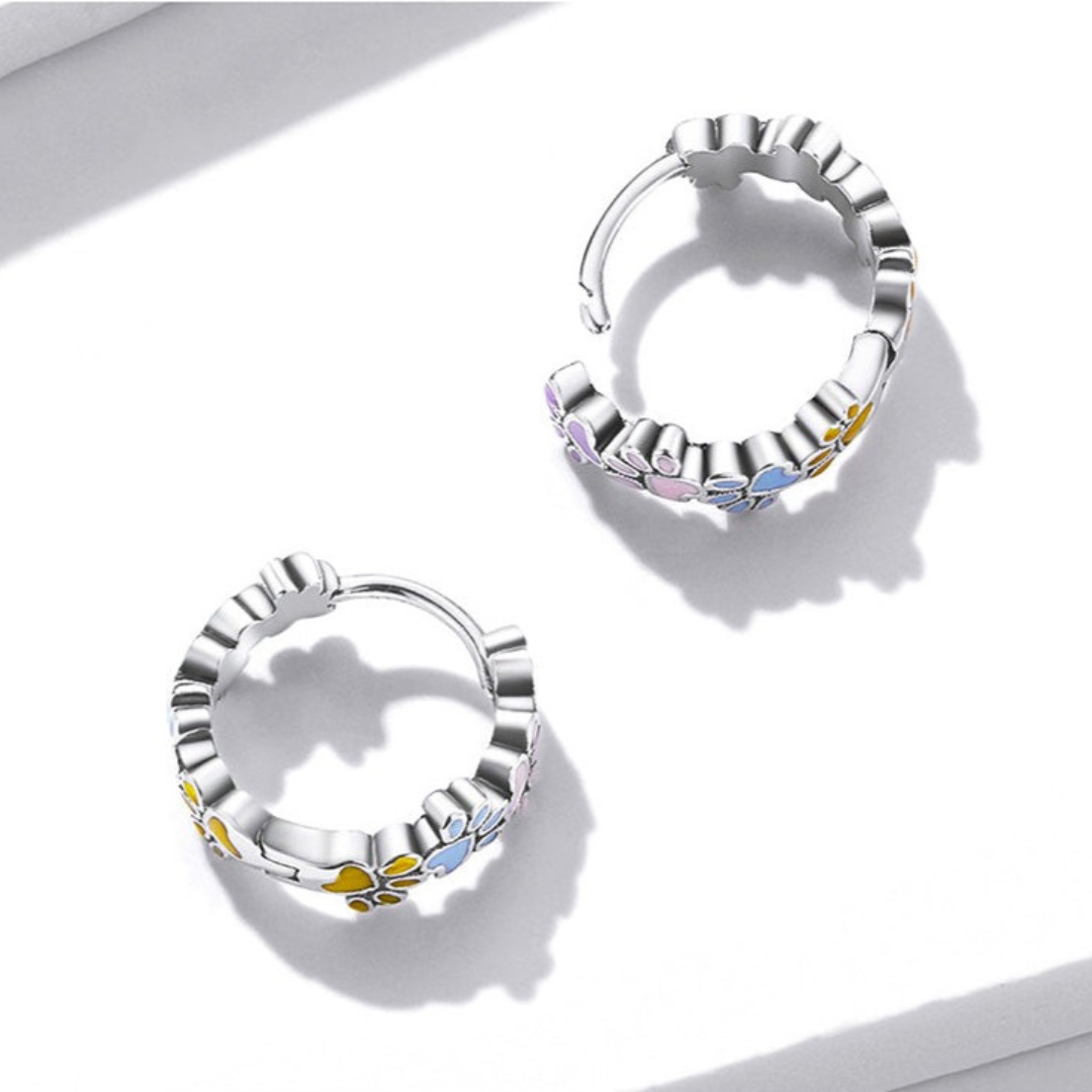 Benny | Whimsical Paw Hoop Earrings