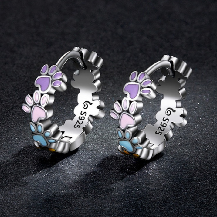 Benny | Whimsical Paw Hoop Earrings
