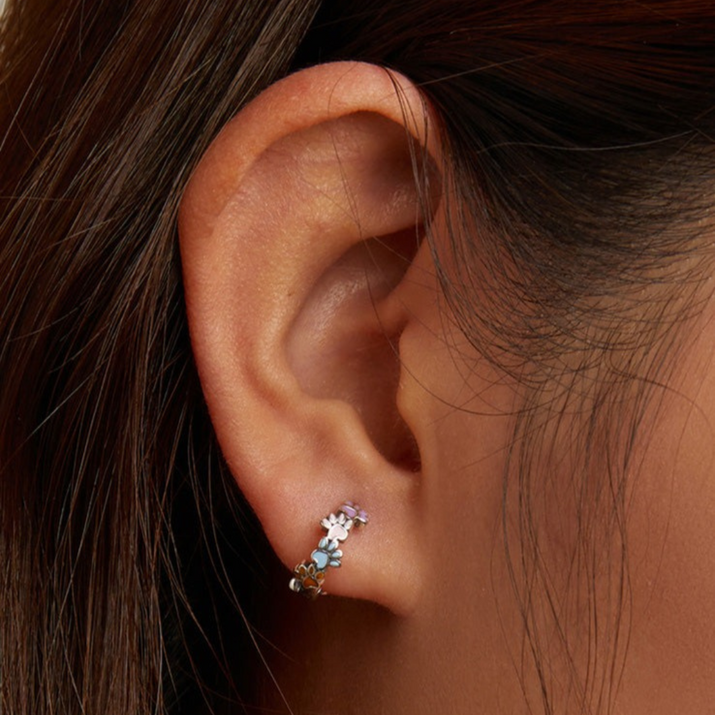 Benny | Whimsical Paw Hoop Earrings