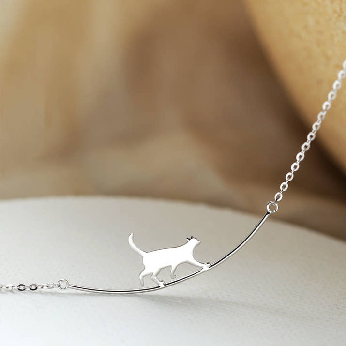Cathy | Climbing Cat Necklace