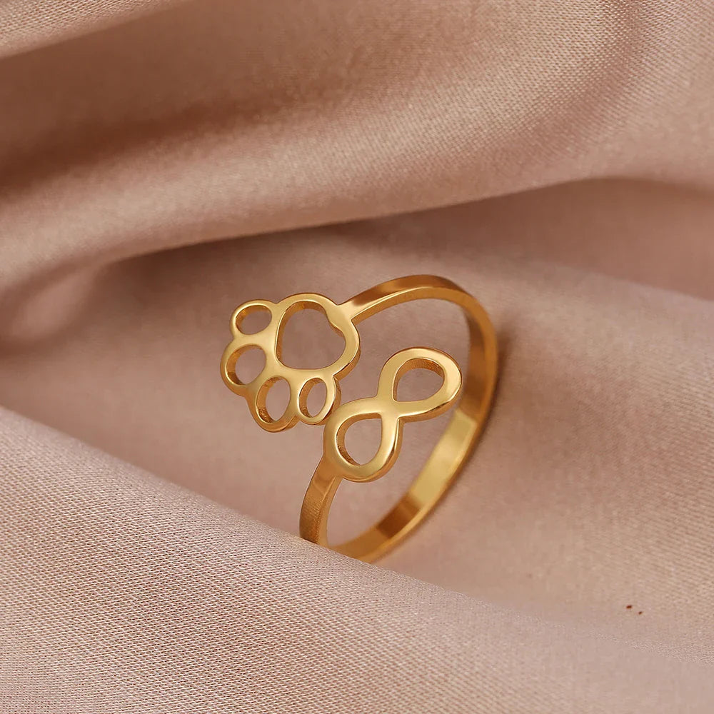 Abbey | Infinity Paw Ring