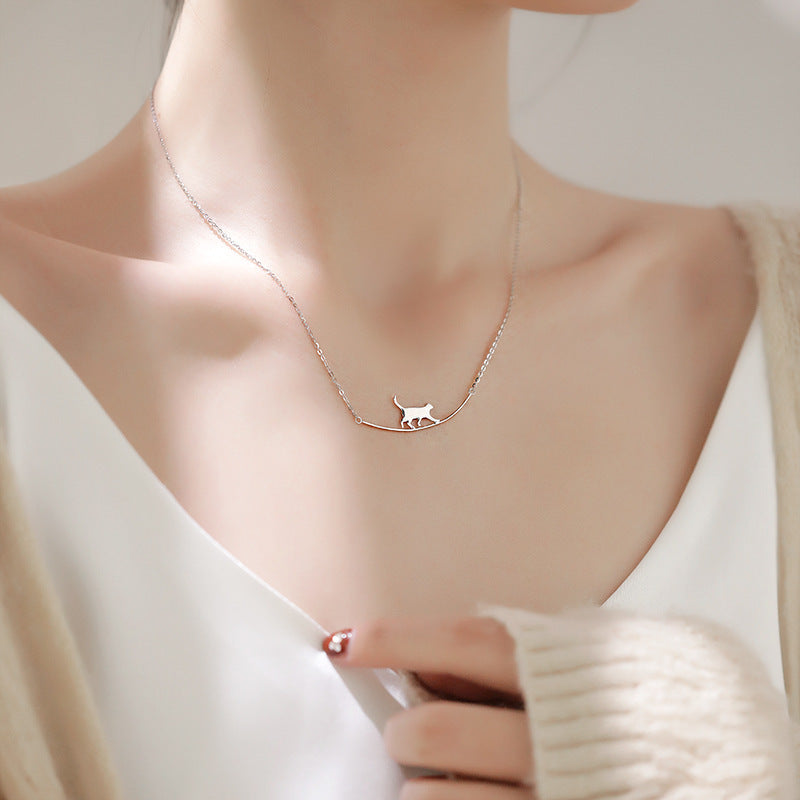 Cathy | Climbing Cat Necklace