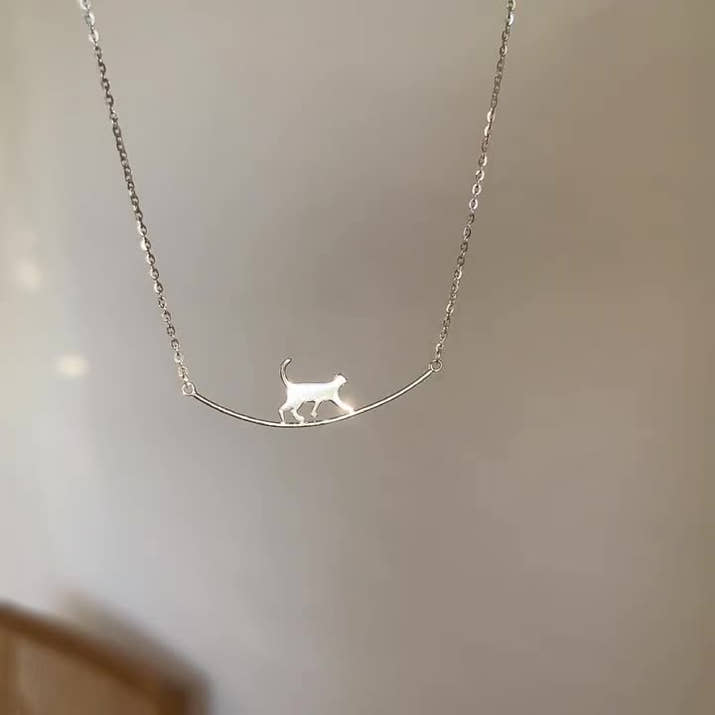 Cathy | Climbing Cat Necklace