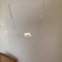 Cathy | Climbing Cat Necklace