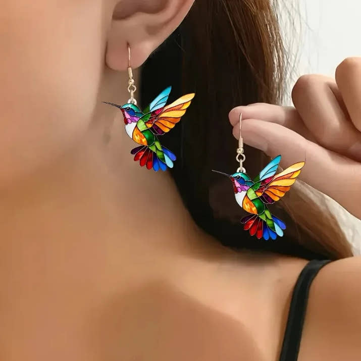 Hannah | Hummingbird Drop Earrings