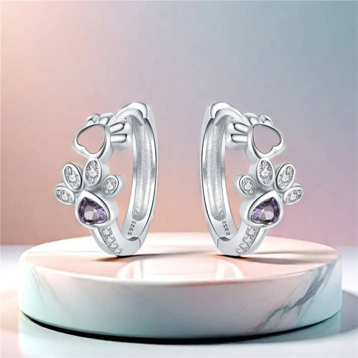 Maline | Paw Heart Earrings