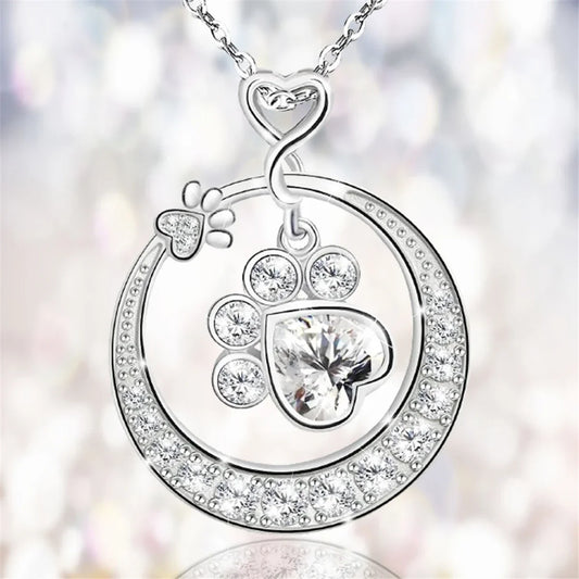 Cooper | Moon Forever Paw Necklace