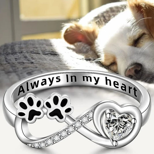 Tofu | Infinity Paw Zirconia Ring