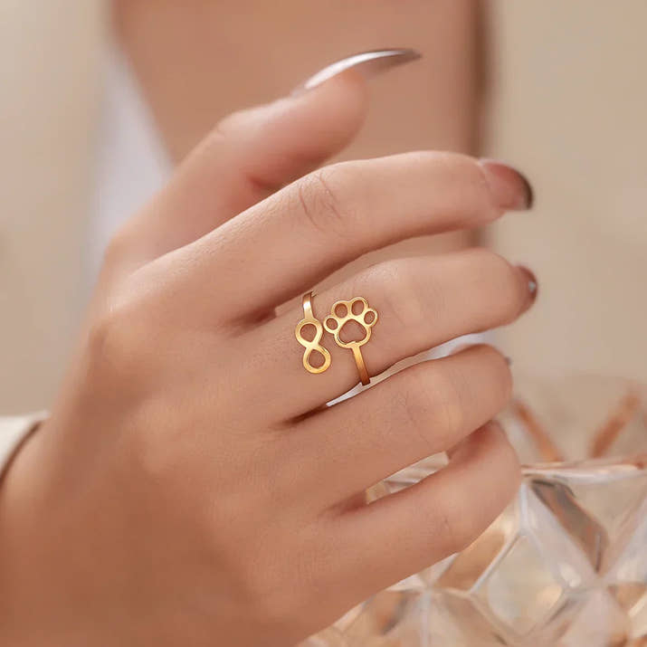 Abbey | Infinity Paw Ring