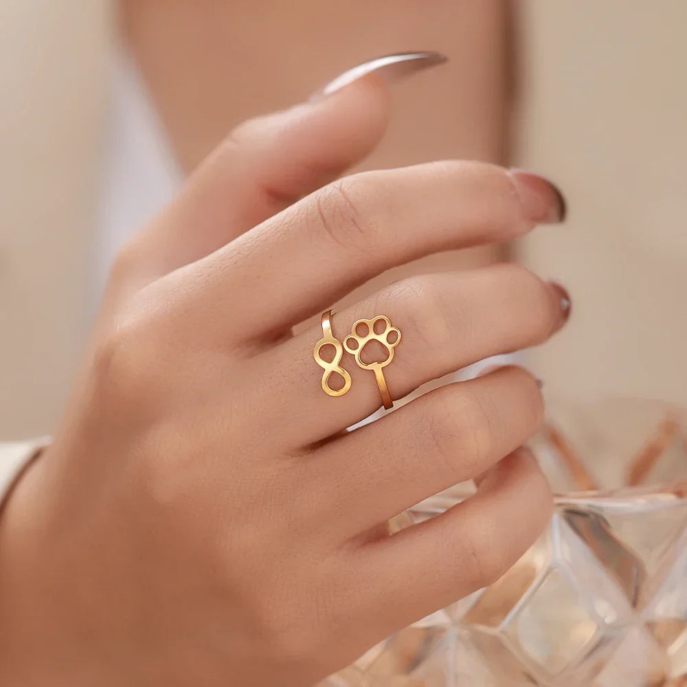 Abbey | Infinity Paw Ring