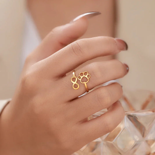 Abbey | Infinity Paw Ring