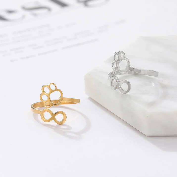Abbey | Infinity Paw Ring