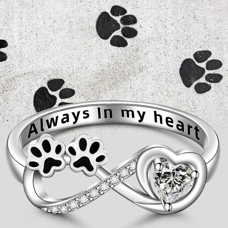 Tofu | Infinity Paw Zirconia Ring