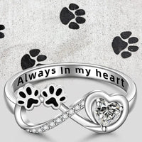 Tofu | Infinity Paw Zirconia Ring