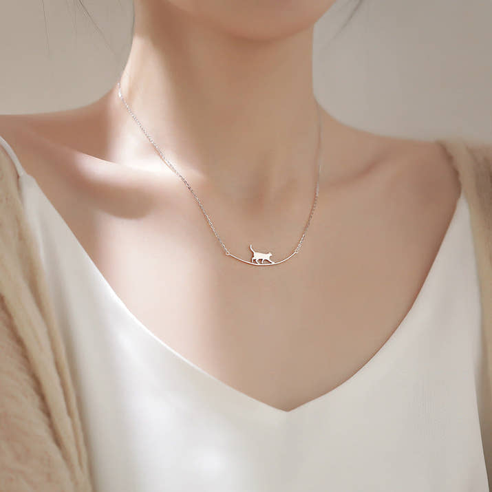 Cathy | Climbing Cat Necklace