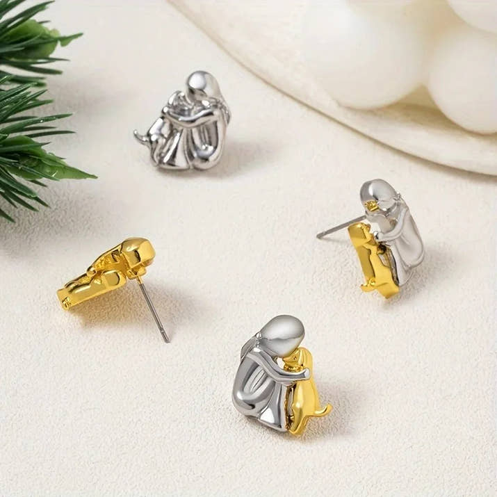 Emma | Two-tone Embrace Earrings