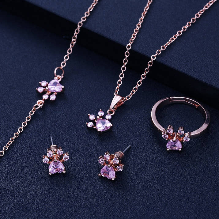 Misty | Sparkling Paw Jewelry Set